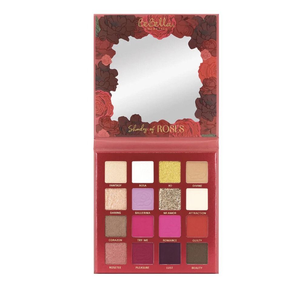 Eyeshadow Palette 16 Shades of Roses Be Bella ~ Glitter, Shimmer, Neutral NEW